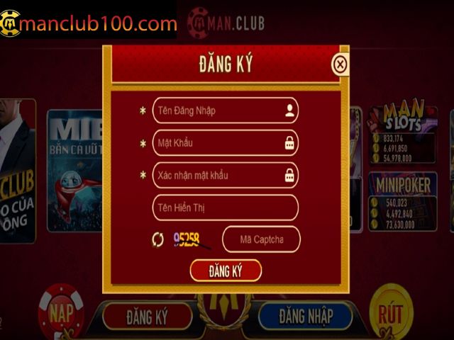Đăng nhập/ đăng ký tài khoản đề chơi Mậu Binh Manclub